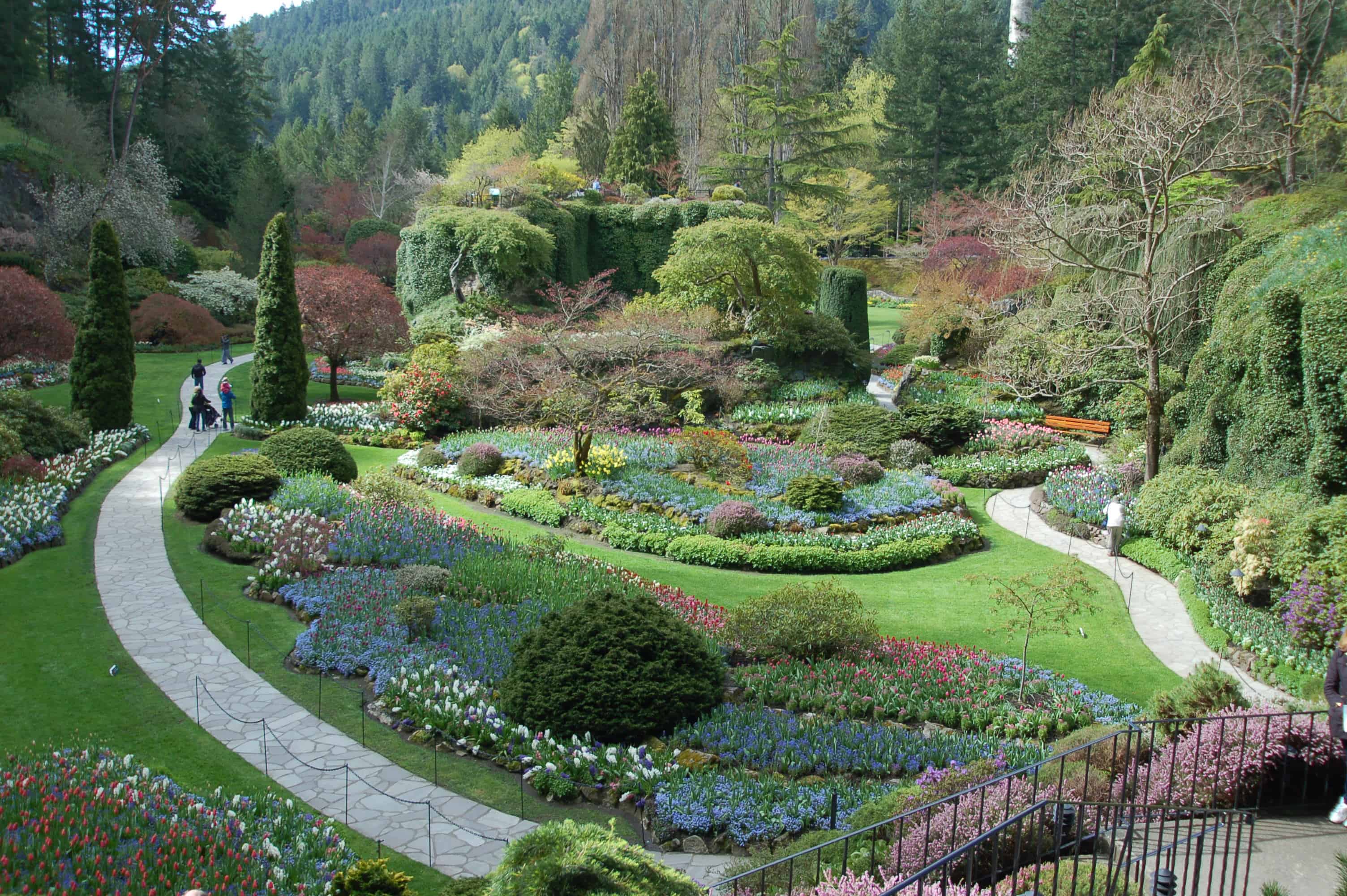 Butchart Gardens in spring bloom, Vancouver Island