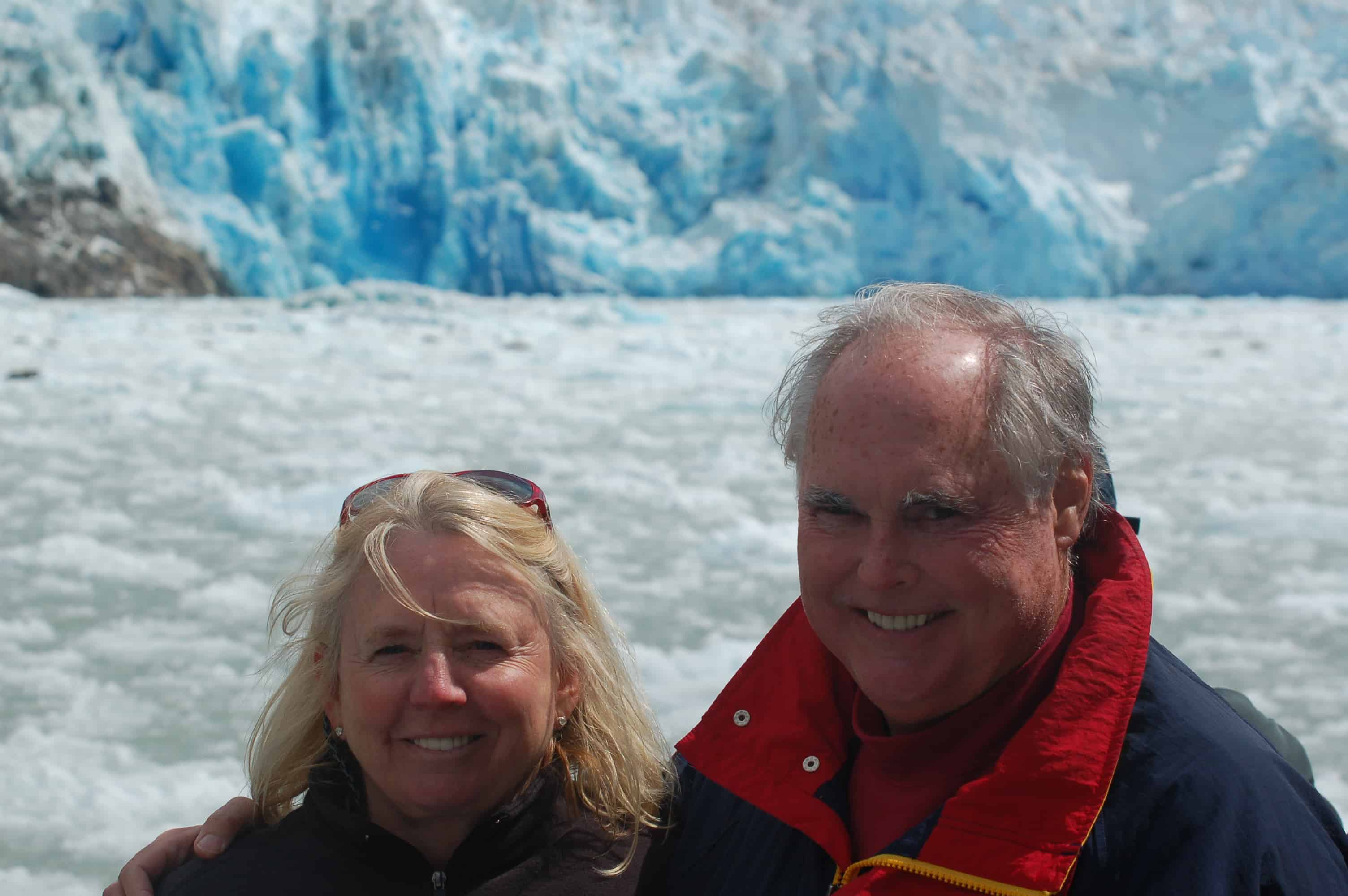 John and Janice at Sawyer Glacier, Tracy Arm Fjord