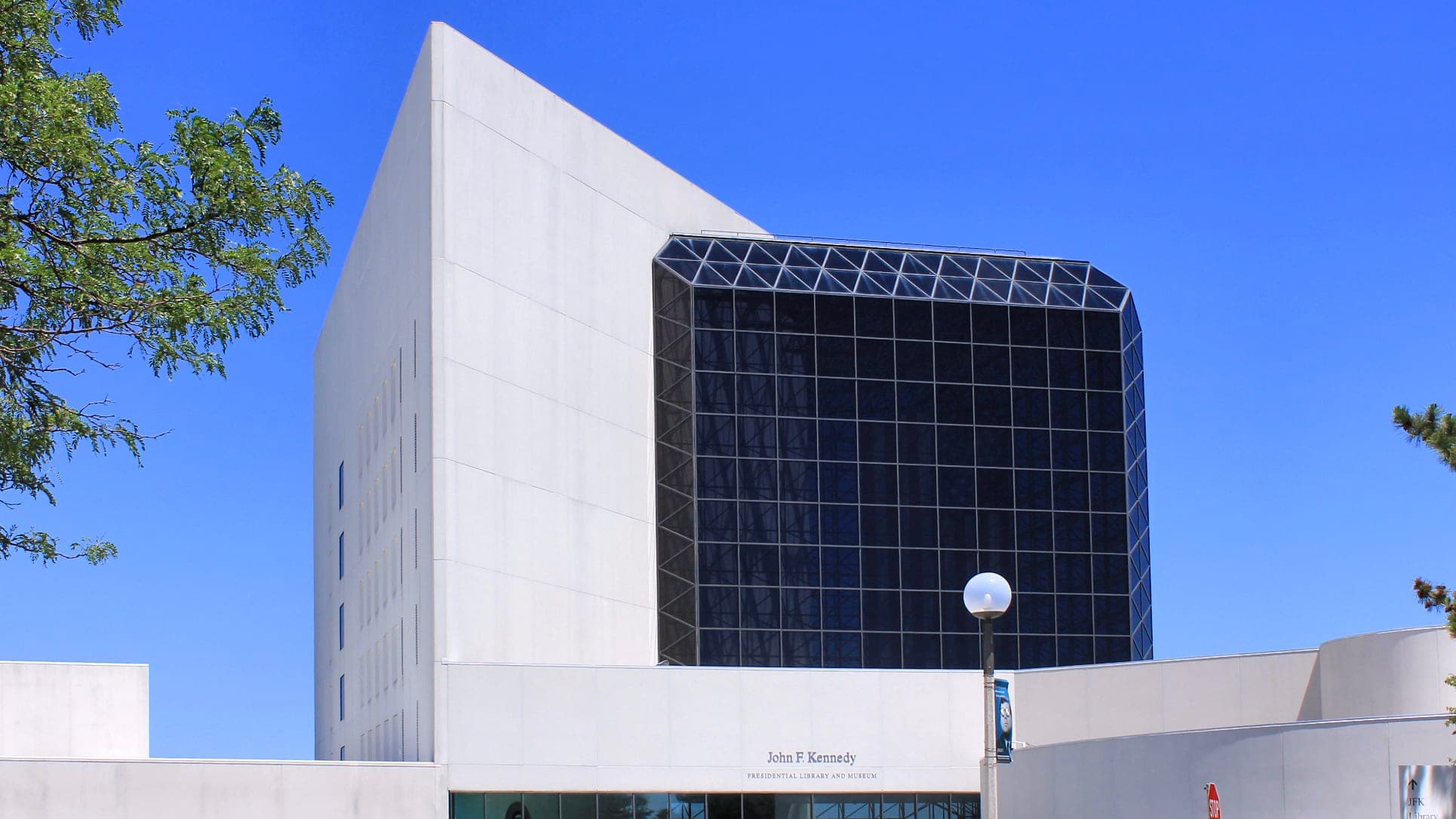 The John F. Kennedy Presidential Library and Museum on Columbia Point, Boston Harbor