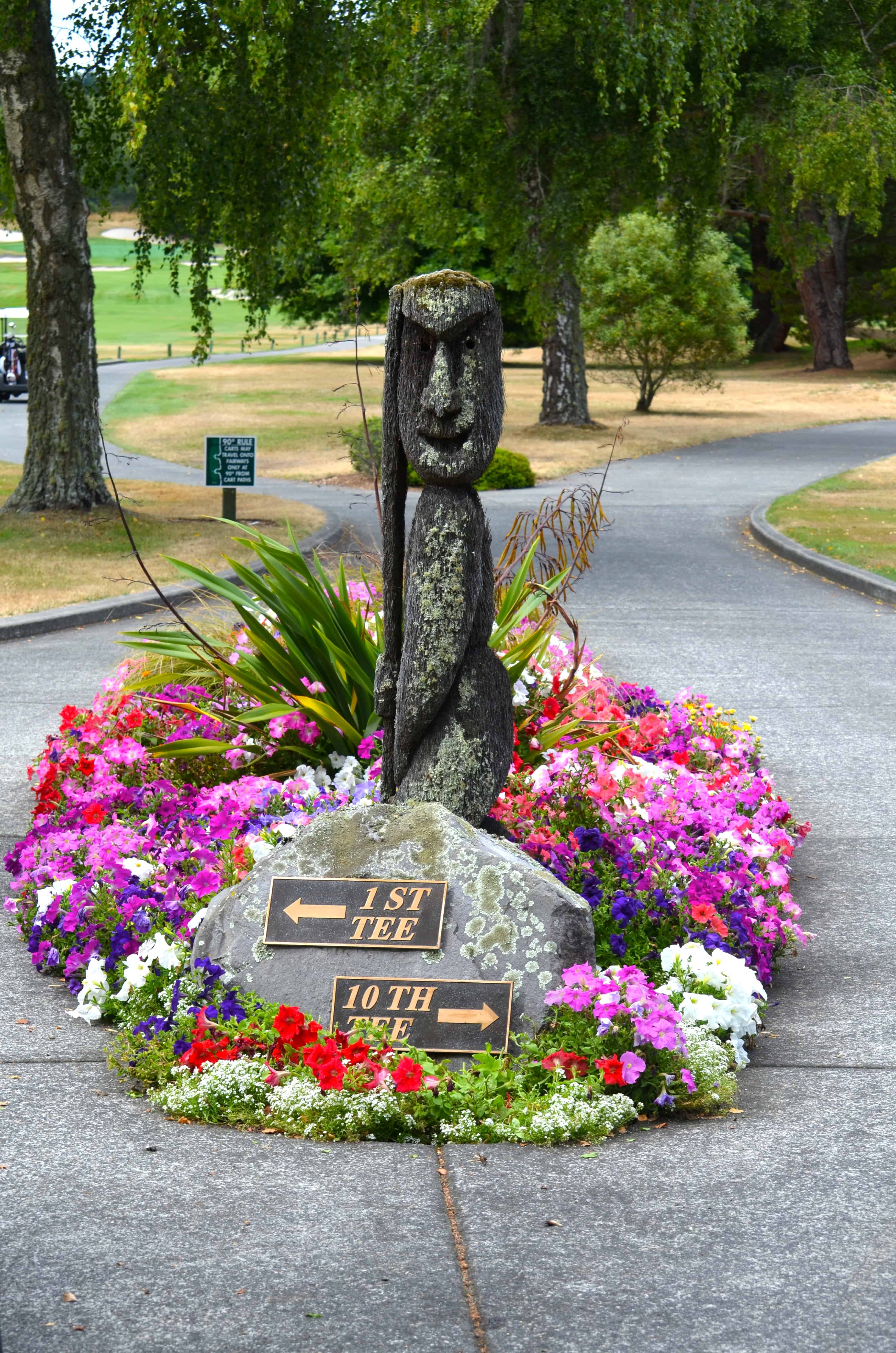 Entry to the course at Wairakei Golf and Sanctuary, Taupo, New Zealand