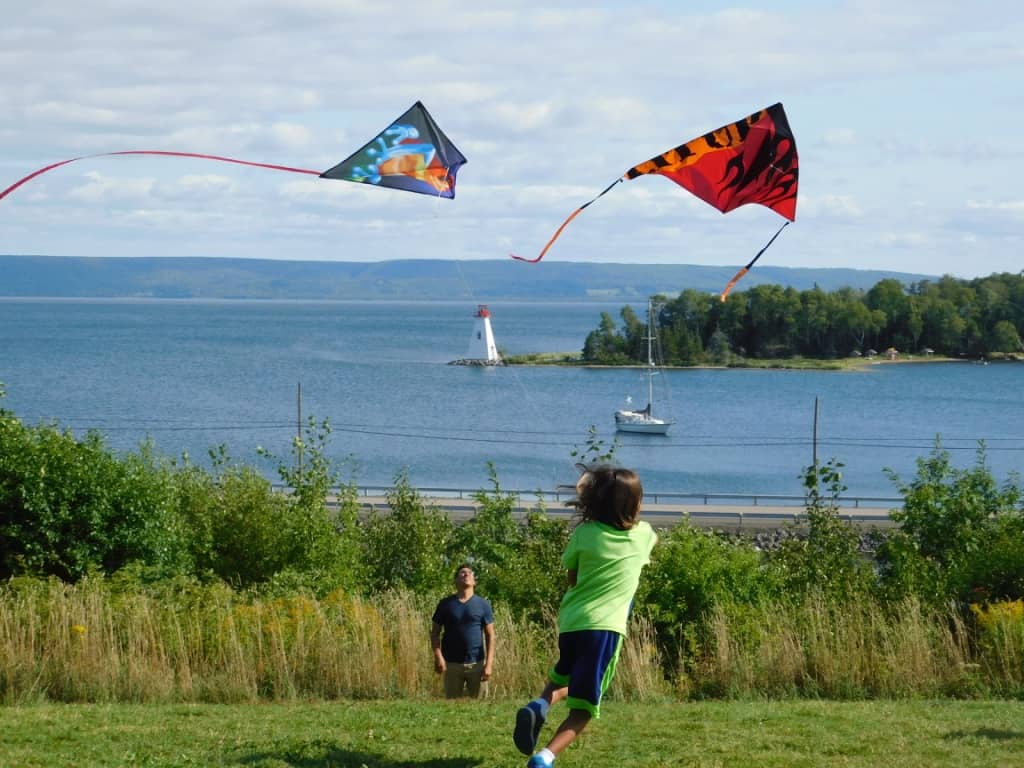 Looking out over the water from the Bell grounds at Baddeck