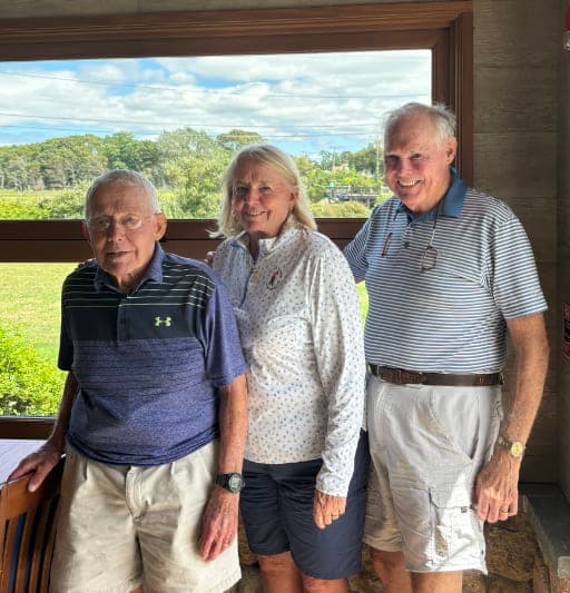 Bill Otis with Janice and John on Cape Cod